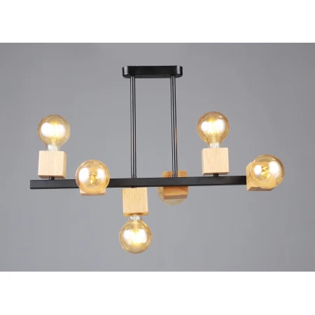 6428/6 BK+WOOD (1) Люстра (RL) 