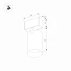 Трековый светильник для магнитного шинопровода Arlight MAG-SPOT-45-R85-12W Warm3000 033426