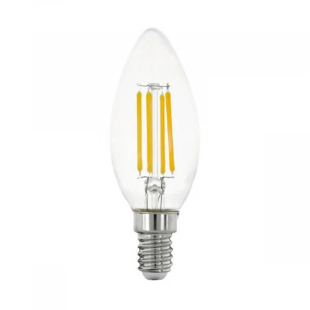 Лампа светодиодная Eglo E14 6W 2700К прозрачная 12541