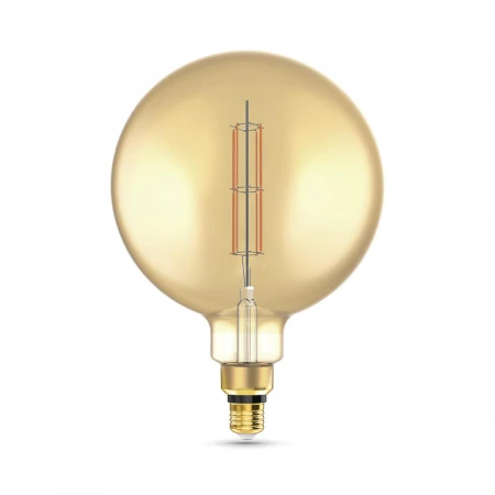 Лампа светодиодная филаментная Gauss E27 6W 2700K янтарная 154802118