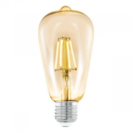 Лампа светодиодная филаментная диммируемая Eglo E27 4W 2200К янтарь 12871
