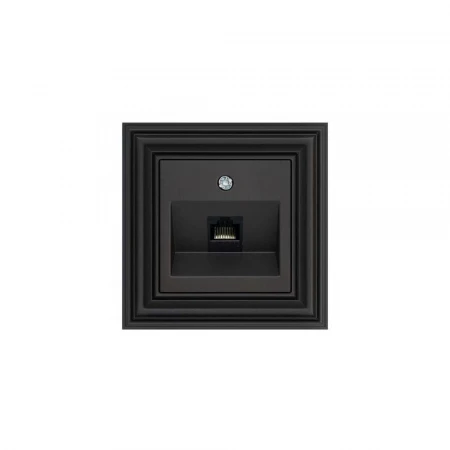 Розетка RJ45 Liregus Retro черный матовый 29-235