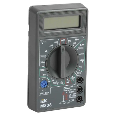 Мультиметр цифровой UNIVERSAL M838 IEK TMD-2S-838