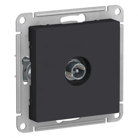 ТВ-розетка оконечная Systeme Electric AtlasDesign карбон ATN001091