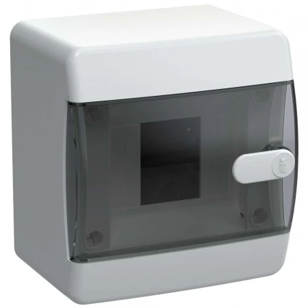 UNION Compact Корпус пластиковый ЩРН-П-4 IP41 черная прозрачная дверь IEK UIC-KP12-N-04-41-K01