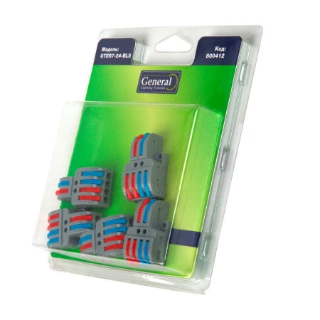 GTER7-24-BL5 Клемма универсальная монтажная разветвительная General 2х4 провода, блистер 5шт