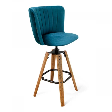 Барный стул Sheffilton SHT-ST36-1/S93 тихий океан/дуб коричн. браш./чёрн.муар 4759857401