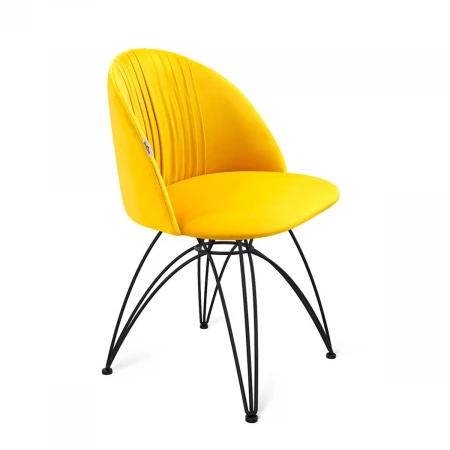 Стул Sheffilton SHT-ST35-1/S112 имперский жёлтый/чёрный муар 7982224201