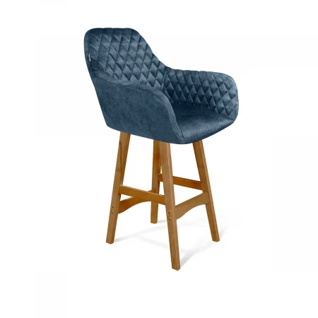 Полубарный стул Sheffilton SHT-ST38/S65-1 синий пепел/светлый орех 9241008903