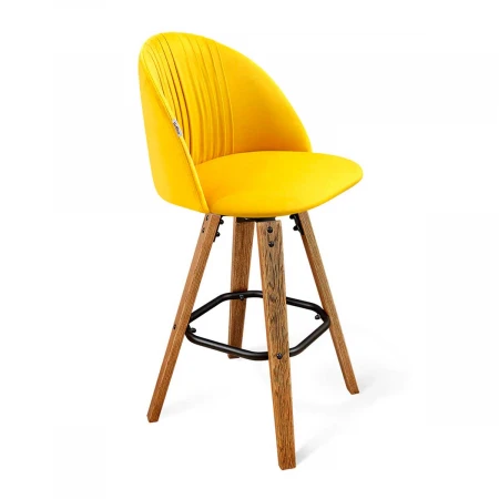 Полубарный стул Sheffilton SHT-ST35-1/S93 имперский жёлтый/браш коричневый/чёрн.муар 9913708501