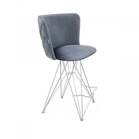 Полубарный стул Sheffilton SHT-ST36-3/S66 нейтральный серый/хром/лак 5655307701