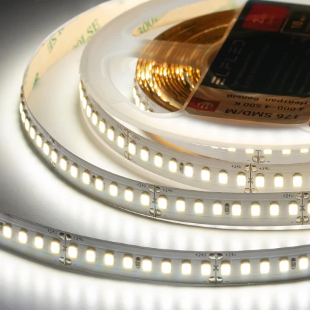Лента светодиодная ELFLED PRO140, 176/м (2835), 24В, 16Вт/м, 5м, белый нейтральный 4000-4500К ELFLED-24176-PRO140nw