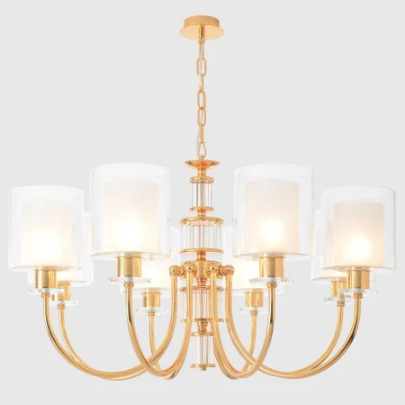 Подвесная люстра Crystal Lux ELENA SP8 GOLD