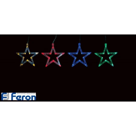 Гирлянда фигурная "звезды" 230v 120 led rgb, cl107