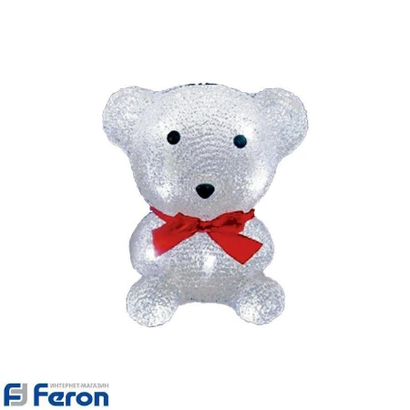 Световая фигура "медвежонок арктический с бантом", ip20