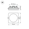 Встраиваемый светодиодный светильник Arlight LTD-96x96SOL-10W Warm White 3000K 017635