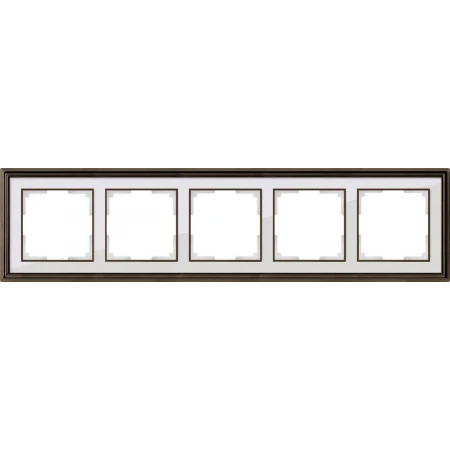 Рамка Werkel Palacio на 5 постов бронза/белый WL17-Frame-05 4690389103759
